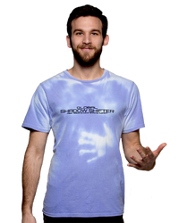 Global Shadow Shifter Color Changing Adult SHORT SLEEVE BLUE TO WHITE T-Shirts Heat Reactive like 90s Hypercolor