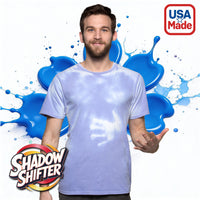 Shadow Shifter BLANK Color Changing Blue to White Adult SHORT SLEEVE T-Shirts Heat Reactive like 90s Hypercolor
