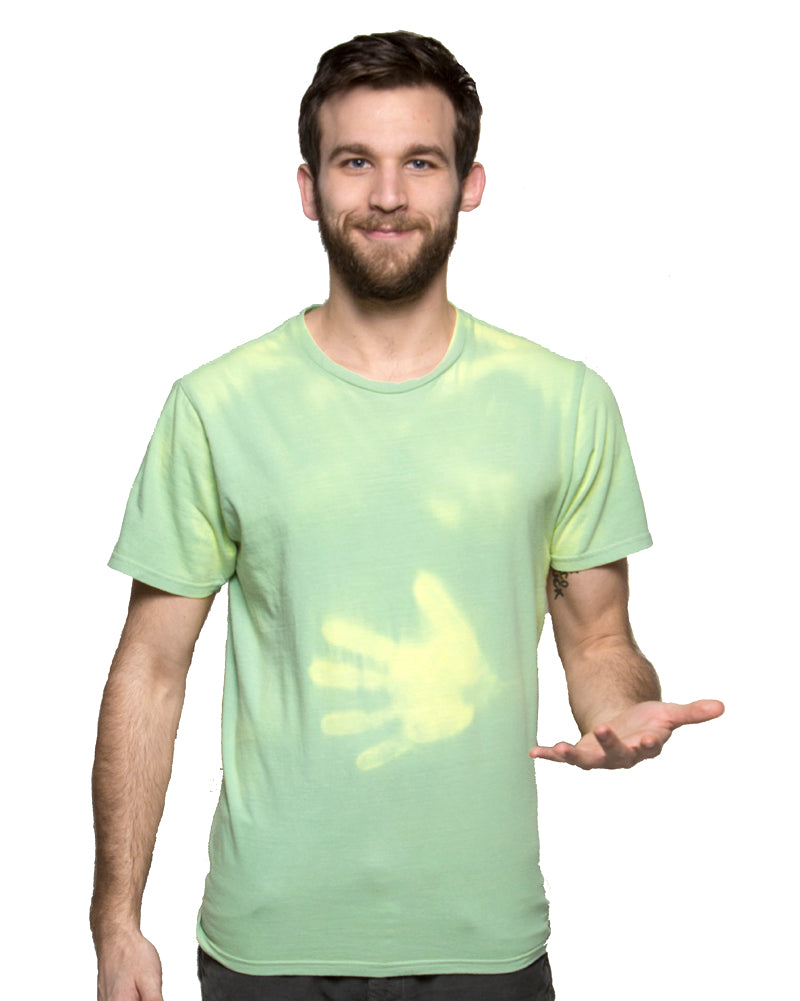 Shadow Shifter Color Changing Adult SHORT SLEEVE GREEN TO YELLOW T Shirts for Men and Women Heat Reactive like 90s Hypercolor